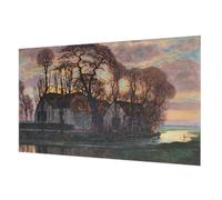 Tulup Papier Peint Mural Intissé 416x254 cm Facile à Nettoyer pour Chambre à Coucher et Salon Impression de Haute Qualité Pose Murale Colle Incluse Décoration Intérieure - paysage du soir