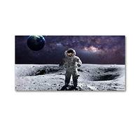 Tulup Peinture sur Verre trempé 140x70 décoration Murale Tableau Image -Cosmos & Science Fiction - Astronaute