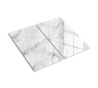 Tulup Planche À Découper - 2x30x52cm - Protection Plaque Induction Cuisson Tapis de Découpe Verre Trempé - Marbre
