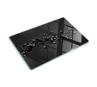 Tulup Planche À Découper - 80x52cm - Protection Plaque Induction Cuisson Tapis de Découpe Verre Trempé - Abstraction 3d