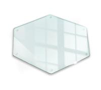 Tulup Planche à Découper Transparente Pour la cuisine Résistant aux rayures Verre Trempé Hexagon 40 cm