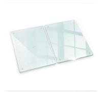 Tulup Planche à Découper Transparente Pour la cuisine Verre Trempé 2x40x52 cm