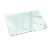 Tulup Planche à Découper Transparente Résistant aux rayures Verre Trempé Protège Plan de Travail 80x52 cm