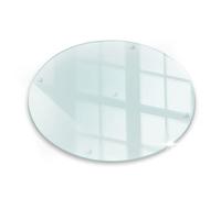 Tulup Planche à Découper Verre Trempé Diamètre de 40 cm Transparente Incassable Protège Plan de Travail