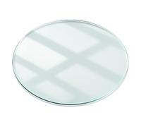 Tulup Plaque de Table en Verre ø 50 cm Circulaire Decoratif pour Le Salon, la Cuisine et la Salle à Manger Verre Trempé Transparente Surface Lisse Décor Élégant