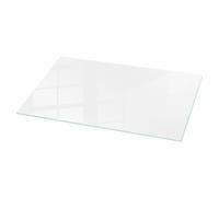 Tulup Plaque de Table en Verre 100x50 cm Verre Trempé pour Le Salon, la Cuisine et la Salle à Manger Decoratif Décor Élégant Durable Surface Lisse - Motif Blanc Lisse