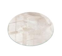 Tulup Plaque de Table en Verre ⌀ 60 cm Rond Surface Lisse Decoratif Verre Trempé pour Le Salon, la Cuisine et la Salle à Manger Décor Élégant Durable - Motif Texture de marbre
