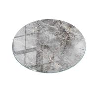 Tulup Plateau de Table ⌀ 70 cm en Verre pour Le Salon, la Cuisine et la Salle à Manger Surface Lisse Verre Trempé Décor Élégant Durable Decoratif - Motif Marbre Naturel