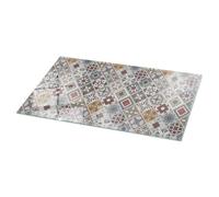 Tulup Plateau en Verre 100x50 cm Verre Trempé Decoratif Décor Élégant Durable pour Le Salon, la Cuisine et la Salle à Manger Surface Lisse - Motif Mosaïque avec Ornements