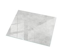 Tulup Plateau en Verre 120x80 cm Décor Élégant Durable pour Le Salon, la Cuisine et la Salle à Manger Surface Lisse Decoratif Verre Trempé - Motif Texture du béton