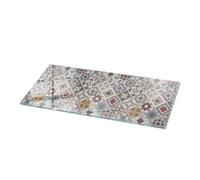 Tulup Plateau en Verre 125x50 cm Verre Trempé Decoratif Décor Élégant Durable pour Le Salon, la Cuisine et la Salle à Manger Surface Lisse - Motif Mosaïque avec Ornements