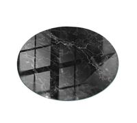 Tulup Plateau en Verre ⌀ 60 cm Surface Lisse Verre Trempé Decoratif pour Le Salon, la Cuisine et la Salle à Manger Décor Élégant Durable - Motif Marbre veiné