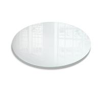 Tulup Plateau Verre Rond 90 cm Nettoyage Facile pour Table et Table Basse Décoration Élégante Verre Dépoli Imperméable avec Pieds Antidérapants Bords Polis Effet Mat