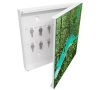 Tulup Porte-clés Mural 30x30 cm | Blanc | Porte Droite | Fixation Murale