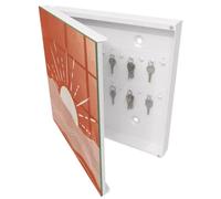 Tulup Porte-clés Mural 30x30 cm | Blanc | Porte Gauche | Fixation Murale