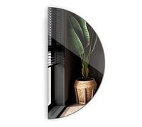 Tulup Premium Miroir Suspendu Semi-Circulaire pour Le Salon 60cm