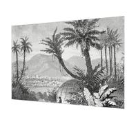 Tulup Tapisserie Intissée 208x146 cm Pose Murale Facile à Nettoyer Colle Incluse Impression de Haute Qualité pour Chambre à Coucher et Salon Décoration Intérieure - oasis tropicale