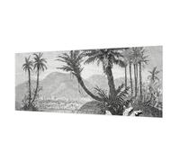 Tulup Tapisserie Intissée 250x104 cm Pose Murale Facile à Nettoyer Colle Incluse Impression de Haute Qualité pour Chambre à Coucher et Salon Décoration Intérieure - oasis tropicale