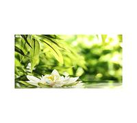 Tulup Tirages sur toile - art mural - tirages sur toile - thème d'image - 100x50 cm - Fleurs et plantes - Vert - Nénuphar