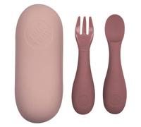 TUM TUM Couverts Enfants Étui, Cuillères Bébé Fourchettes Enfant, Couverts Bébé, 6 m+, Rose