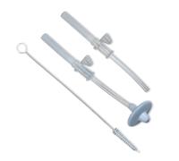 TUM TUM Ensemble de 3 brosses à biberon longues et paille lestée pour gobelet Tippy Up | Séries 2 & 3 | Brosse de nettoyage de biberon pour gobelet d’apprentissage pour tout-petits | Conçu avec un