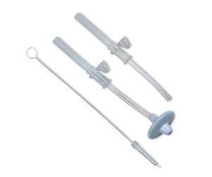 TUM TUM Ensemble de 3 brosses à biberon longues et paille lestée pour gobelet Tippy Up | Séries 2 & 3 | Brosse de nettoyage de biberon pour gobelet d’apprentissage pour tout-petits | Conçu avec un