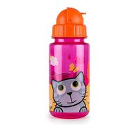 TUM TUM Gourde Enfants, Gourde Enfants avec Paille Tritan, 400 ml (Bluebell le Chat)