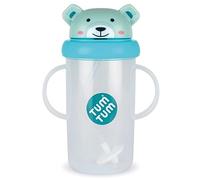 Grande Tasse Anti Fuite + Paille Lestée Ourson Bleu - 300 Ml Bleu TU