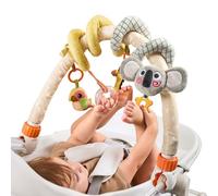 TUMAM 2-in-1 Spirale D'activité Bébé avec Arche Eveil Jouet Poussette pour Bebe 0 3 6 9 Mois, Jeux Eveil Suspendu avec Hochet Et Anneaux De Dentition pour Auto, Stroller Arch, Berceau, Peluche Cadeau