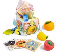 TUMAMA Jouets bébé Boîte de mouchoirs Jouets Montessori 0 3 6 12 Mois bébé, Jouets de préhension, Jouet Sensoriel Bébé Tissus Couleurs contrastées Apprendre Jouets sensoriels pour garçons Fille
