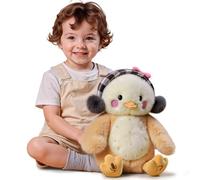 TUMAMA KIDS Peluche Animal Qui Danse et Repete pour Bebe, Interactif Musical Jouet avec Enregistrement, Dansante Parlante Jouets Enfant, Peluches Poulet et Animaux Interactifs, Répéte Hug me, Kiss Me