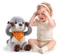 TUMAMA Peluche Animal Qui Repete pour Bébé, Interactif Musical Jouet | Peluche Électrique P Boo, Jouet avec Enregistrement, Dansante Parlante Jouets Enfant, Peluches Loutre Interactifs