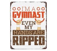 Tumble Flex Metal Sign Even My Hands Are Ripped Retro Poster Style Wall Decor for Garage Workshop Studio 8 X 12 in