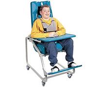 TumbleForms, Chaise percée Carrie, avec plateau, repose-pieds et repose-tête ajustables, pare-éclaboussures amovible, harnais de maintien, seau en élastomère qui se retire facilement, Taille Large