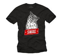 Tumblr Swag Tee Shirt Homme - Hibou - Noir XXXXXL
