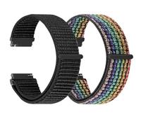 TumCez 18 mm 19 mm 20 mm 22 mm 24 mm Bracelet pour homme femme, réglable en nylon pour Samsung/Garmin/Fossil/Amazfit/Huawei Montre, 24mm, Nylon