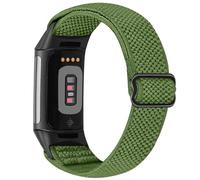 TumCez Bracelet compatible avec Fitbit Charge 6 Bracelet/Fitbit Charge 5 Bracelet réglable Bracelet élastique en nylon pour Fitbit Charge 6/Charge 5 Femme Homme, vert militaire, Sportif