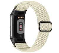 TumCez Bracelet compatible avec Fitbit Charge 6 Bracelet/Fitbit Charge 5 Bracelet réglable Bracelet élastique en nylon pour Fitbit Charge 6/Charge 5 Femme Homme, beige, Sportif