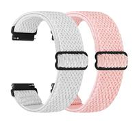 TumCez Bracelet de montre élastique réglable en nylon, 18 mm 19 mm 20 mm 22 mm 24 mm pour Samsung/Garmin/Fossil/Amazfit/Huawei Montre pour homme femme, 24mm