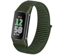 TumCez Bracelet en nylon compatible avec Fitbit Charge 6/Fitbit Charge 5 Bracelet pour femme homme, vert militaire, Sportif