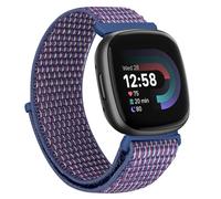 TumCez Bracelet en nylon compatible avec Fitbit Versa 4/Fitbit Versa 3/Fitbit Sense 2/Fitbit Sense Bracelet de rechange réglable pour femme homme, Indigo