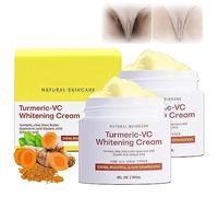 Tumeric-Vc Lot de 2 crèmes blanchissantes, crème éclaircissante pour le visage, le corps, les taches sombres, les taches de vieillesse, anti-âge, anti-rides, 60 g