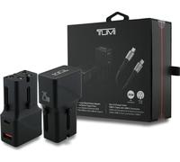 Tumi Adaptateur de voyage 25 W Usb-C/Usb-A Chargeur mural + câble Usb-C/Usb-C Noir