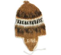 Tumia LAC Alpaga Chullo tricoté pour Adulte Bonnet avec Cache-Oreilles, Gamme de Couleurs Naturelles Fairtrade.One Dimensions Disponibles - - Taille Unique