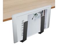 Tumihuaka Support latéral réglable pour ordinateur portable, sans perçage, organiseur de bureau à suspendre, support en métal pour ordinateurs portables, documents avec silicone anti-rayures