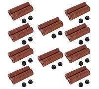Tuminfar 10X Vintage Leder Fahrrad Paar Lenker Griffe Grips Trekking Lenkstangen Couverture SchüTz Farbe: