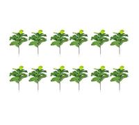 Tuminfar 12 Pièces Artificiel Violon Feuille Figuier 19,6 Pouces Faux Plantes Ficus Bush Verdure pour la Cour de Mariage Décoration Extérieure