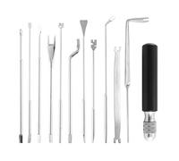 Tuminfar 12 PièCes Kit D'Outils de RéParation de RéGlage de Piano Outil de e Piano pour Machine à Cordes de Piano Outil de RéGlage de PoignéE de Piano