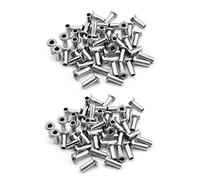Tuminfar 160 Pièces Séries T316 Manches de Protection en Acier Inoxydable pour Kit de Garde-Corps de CâBle de Pont 1/8 Pouces