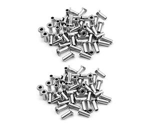 Tuminfar 160 Pièces Séries T316 Manches de Protection en Acier Inoxydable pour Kit de Garde-Corps de CâBle de Pont 1/8 Pouces